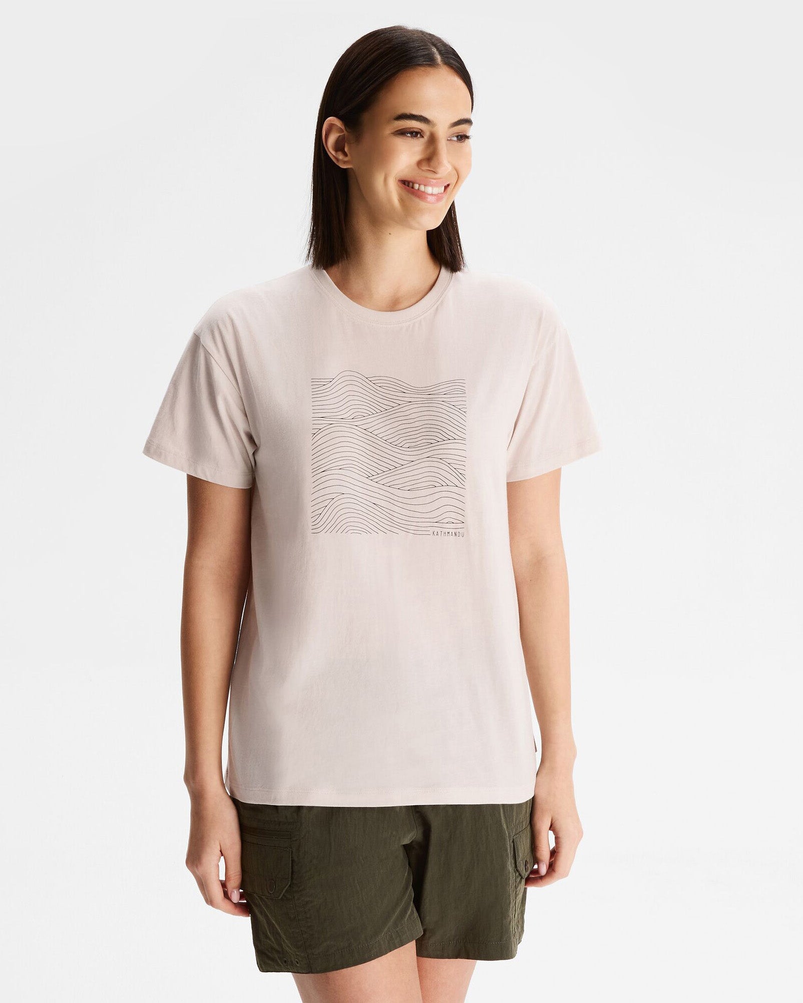 Organic Cotton Women's Ripple T-Shirt - Soft & Comfortable Eco-Friendly Tee for Casual Wear & Everyday Outfits