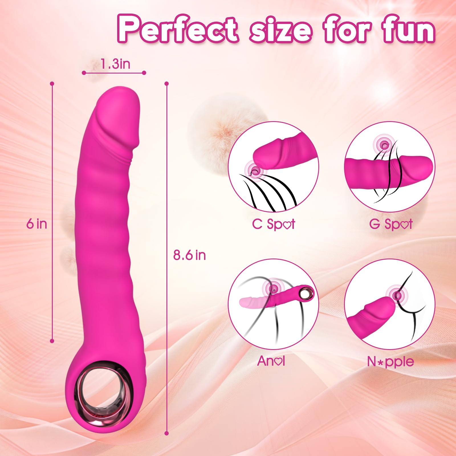 TLOZII Realistic Thrusting Dildo Vibrator - 7 Thrusting & 7 Vibration Modes, G Spot & Clitoral Stimulator, Waterproof Sex Toy for Women & Couples - Perfect for Solo Play, Couples Intimacy & Sensual Exploration
