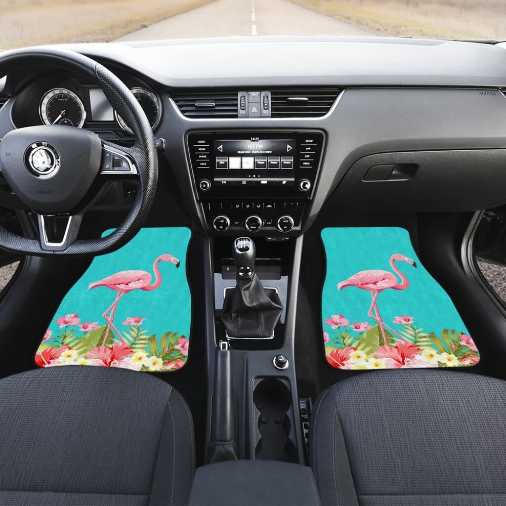 Premium Flamingo Car Floor Mats - Waterproof, Non-Slip, Custom Fit for Cars, SUVs & Trucks | Perfect Gift for Women & Car Enthusiasts | Ideal for Beach Trips, Summer Road Trips & Tropical-Themed Cars