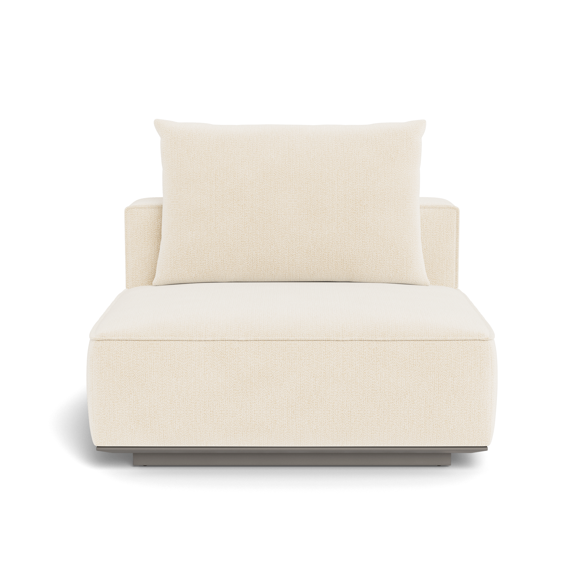 Santorini Outdoor Armless Single Chair - Patio Lounge Chair for Poolside, Garden, and Backyard Relaxation
