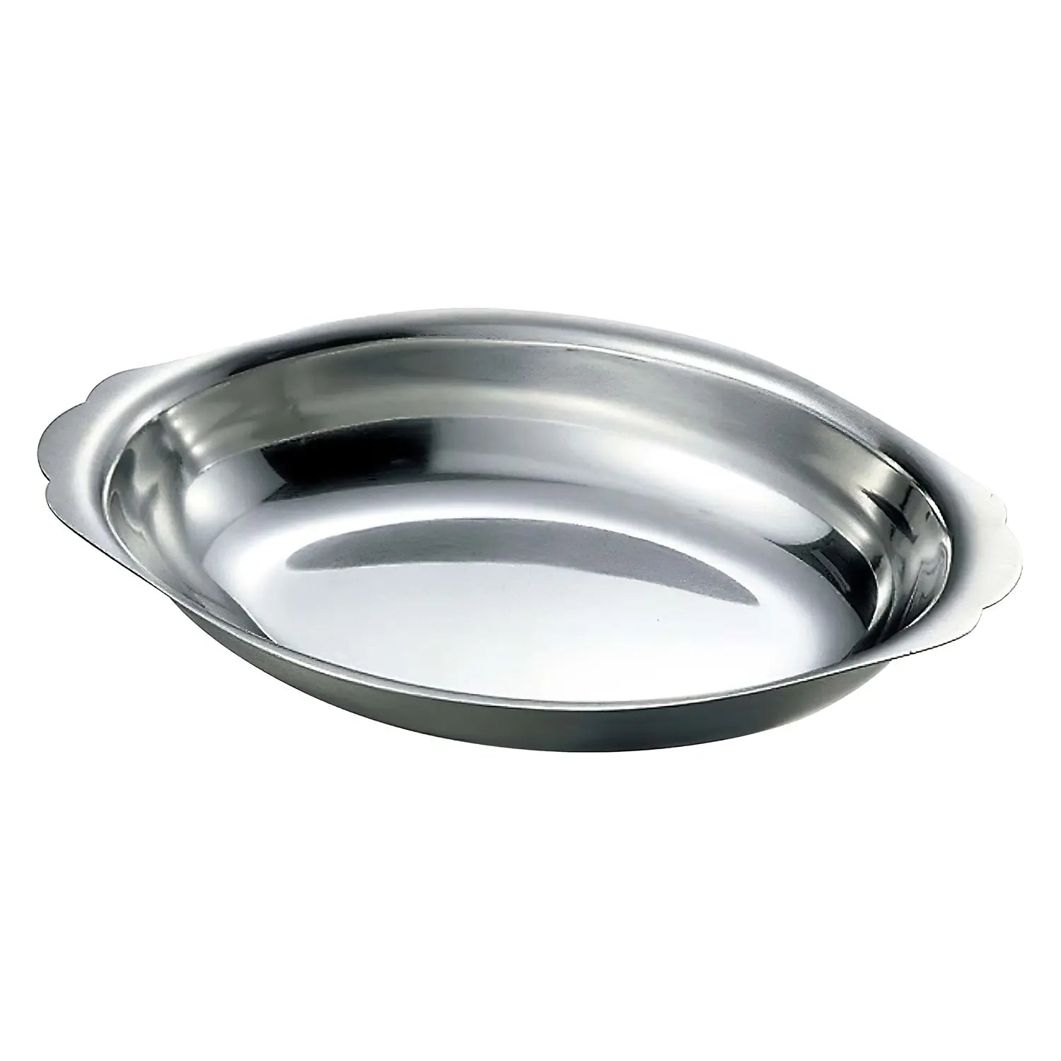 Premium Ikeda Stainless Steel Deep Gratin Dish - Oven Safe Baking Pan for Casseroles, Lasagna & French Onion Soup | Perfect for Home Cooking & Restaurant Use