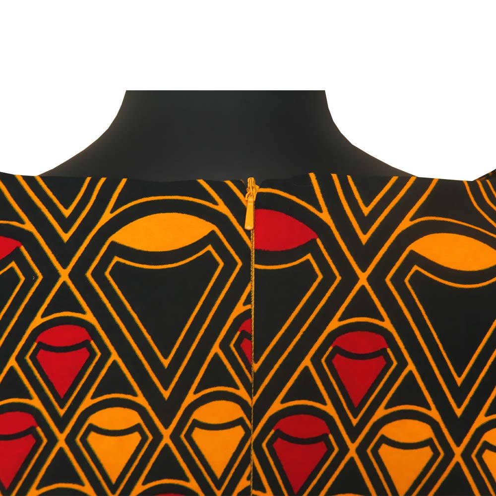 African Print Dresses for Women & Girls - Elegant Trumpet Sleeve Party Wear | Sexy Fashion Maxi Dress for Weddings, Vacations & Special Occasions