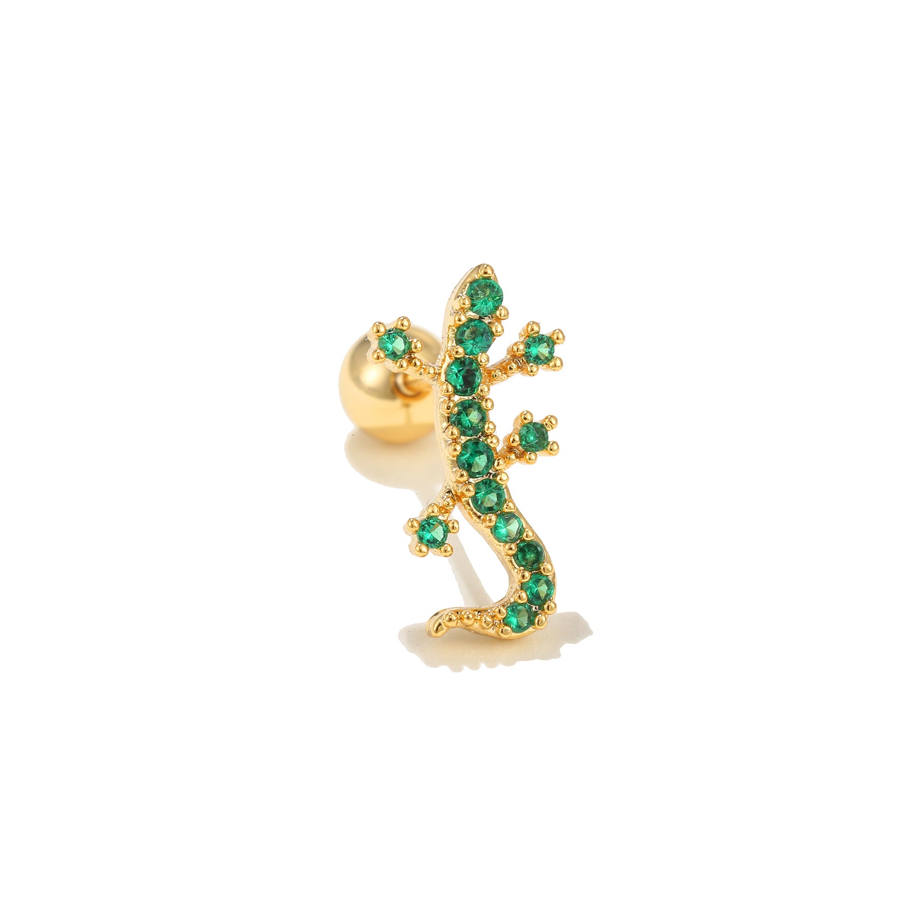 20G Lizard Conch Stud Animal Helix Piercings | EGD0285 - Unique Body Jewelry for Cartilage, Tragus & Helix Piercing - Perfect for Punk, Goth & Alternative Fashion Styles