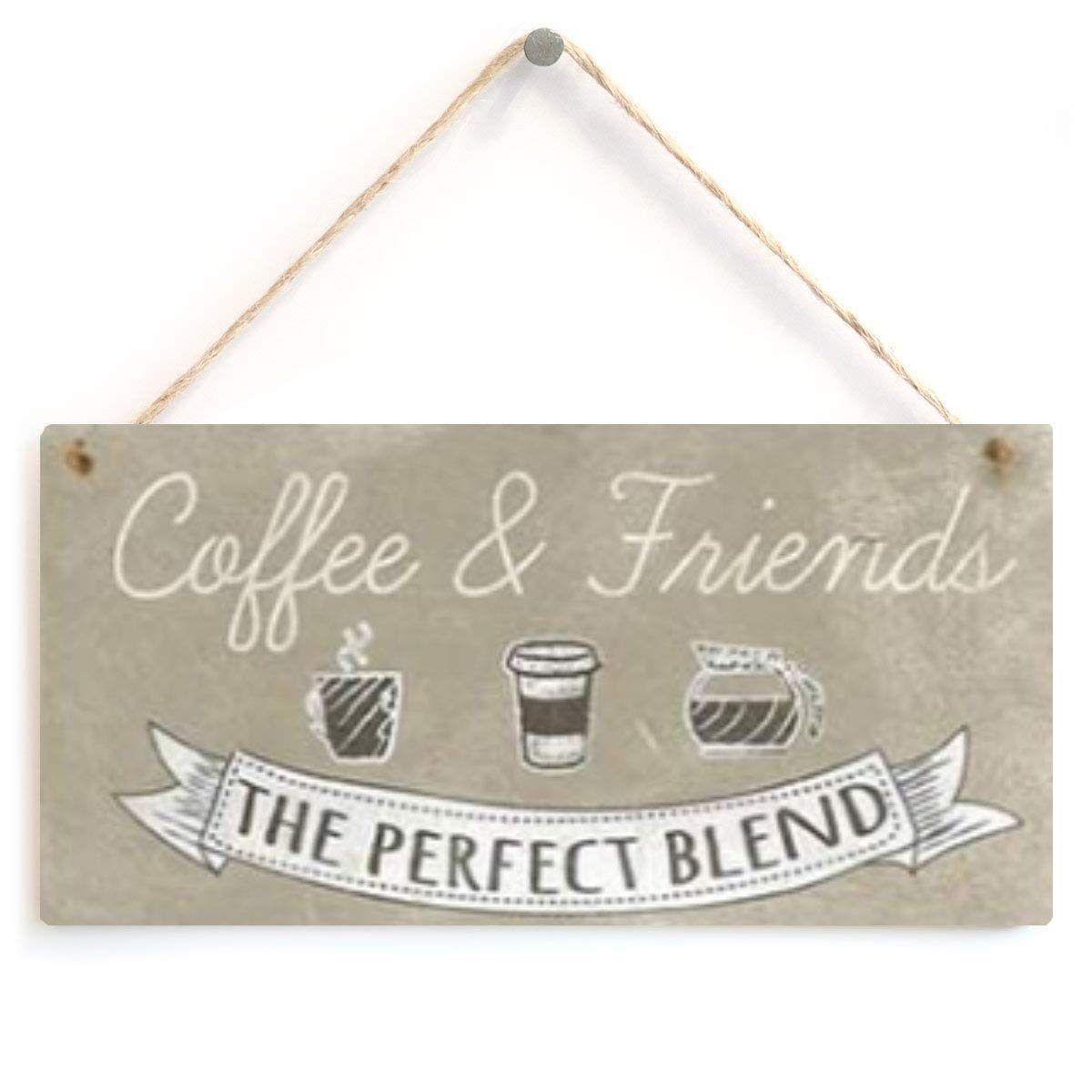 LWF Wooden Coffee Sign - Rustic Kitchen Wall Decor & Hanging Art for Coffee Lovers - Perfect for Home, Cafe, or Office Decor