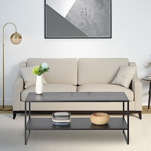 Black 2-tier Coffee Table