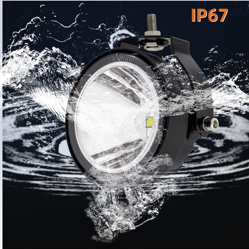 4 Inch Super Bright LED Round Driving Fog Lights - 2Pcs Waterproof LED Pods for ATV, UTV, Pickup, Motorcycle, Truck, Car & Golf Cart - Perfect Off-Road Auxiliary & Ditch Lights for Night Driving, Camping & Outdoor Adventures