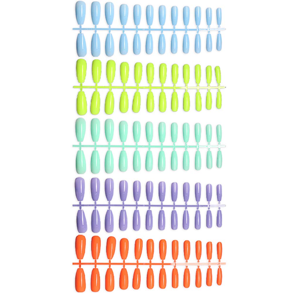 120PCS Fake Nails Tips Kit - Natural False Nails Full Cover Set for Nail Salons & DIY Manicure - Perfect for Home Nail Art, Salon Use & Party Glam Looks