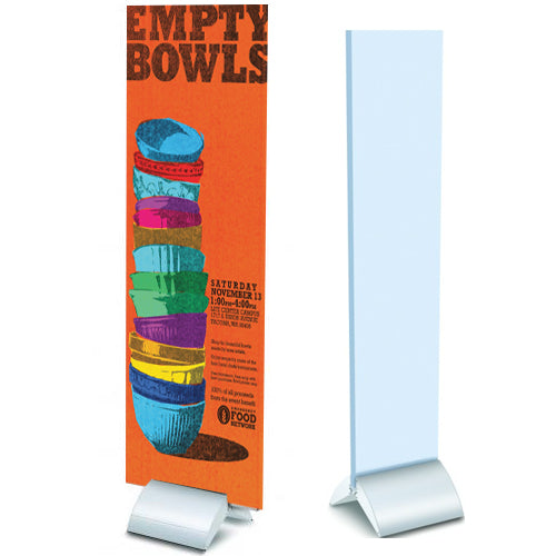 48-Inch Curved Mount Floor Stand Base Display for 1 or 2 Rigid Poster Boards - Perfect for Trade Shows, Retail Displays & Event Signage
