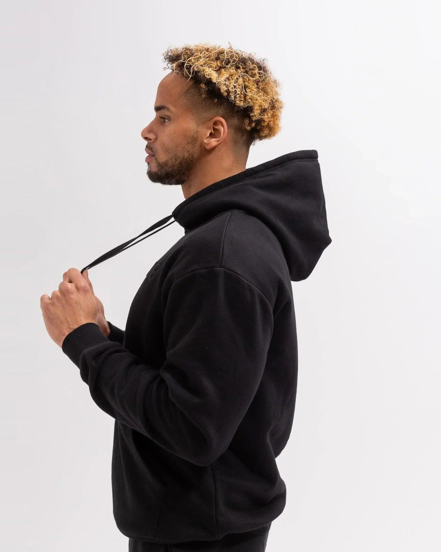 Powerlete Evolve Men's Hoodie - Black | Comfortable & Stylish Pullover for Workouts, Running & Casual Wear