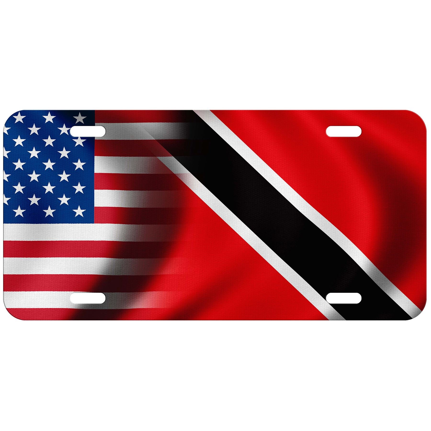 Premium Aluminum License Plate - Trinidad & Tobago Flag Design - Durable & Weatherproof - Perfect for Cars, Trucks, Motorcycles & Home Decor