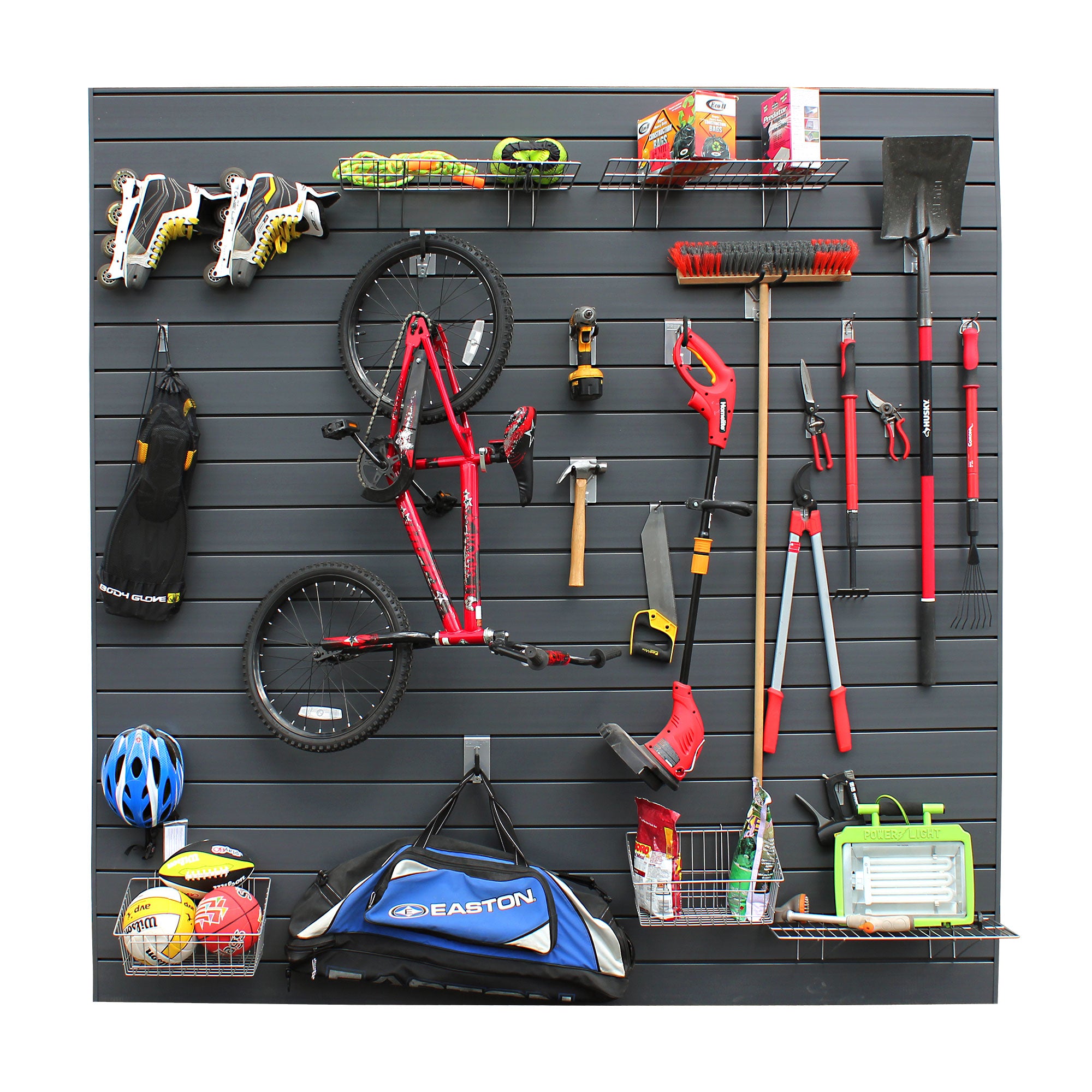 PVC Slatwall Ultimate Bundle - Durable Wall Panel System for Retail Stores & Garages | Easy Installation & Versatile Display Solution