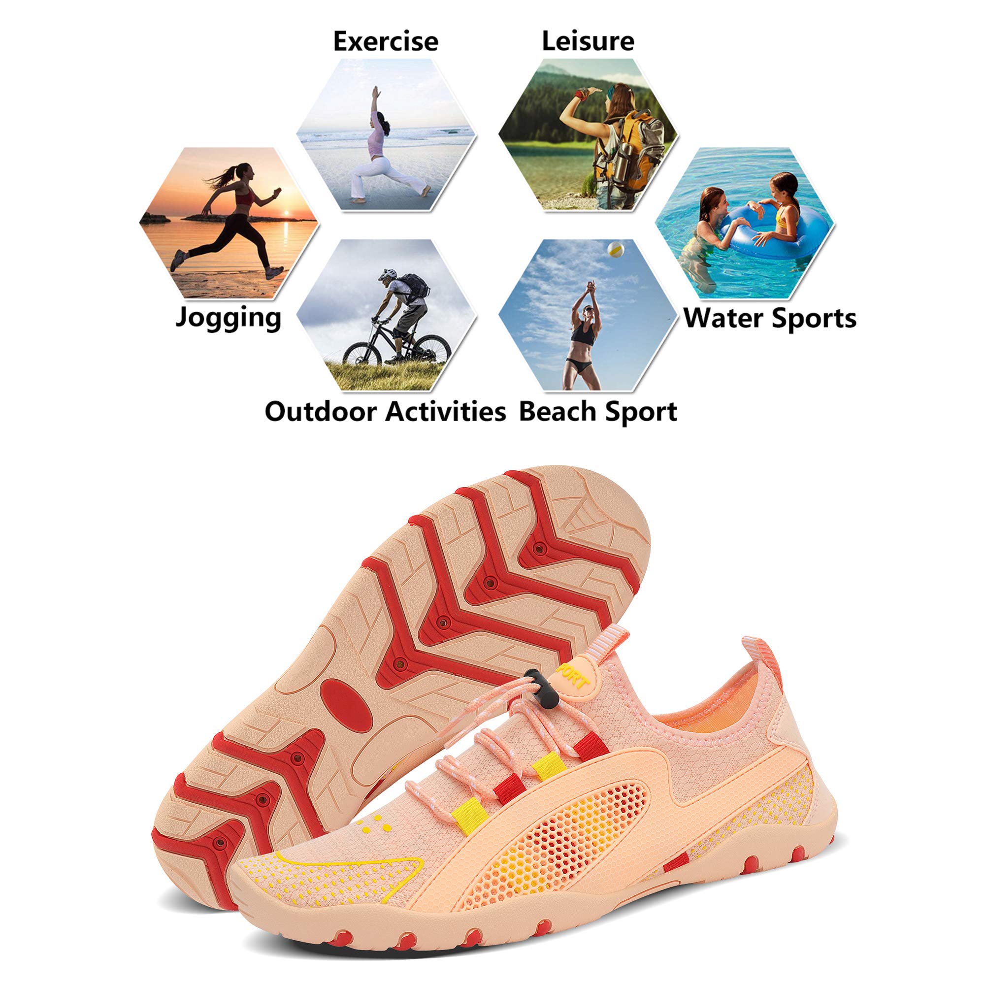 Men's & Women's Quick-Dry Water Shoes - Barefoot Aqua Socks for Swimming, Surfing, Beach, Pool, Yoga & Outdoor Activities | Lightweight & Comfortable for Water Sports & Travel Adventures
