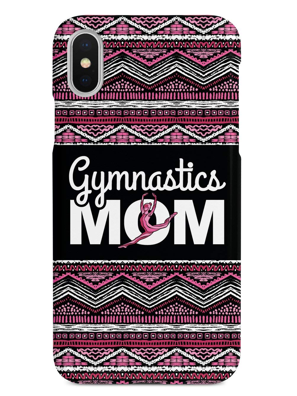 3D Textured Protective Phone Case for Apple iPhone Xs Max - Pink Gymnastics Mom Design - Shockproof & Slim Fit - Perfect for Sports, Work & Everyday Use