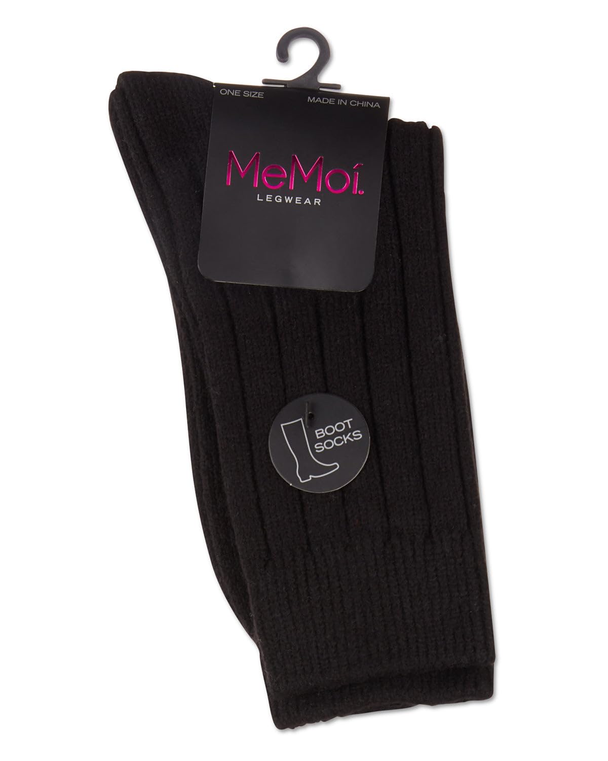 MeMoi Women's Neutral Ribbed Knit Boot Socks - Cozy Essential Winter Socks for Boots, Shoes & Cold Weather Outfits