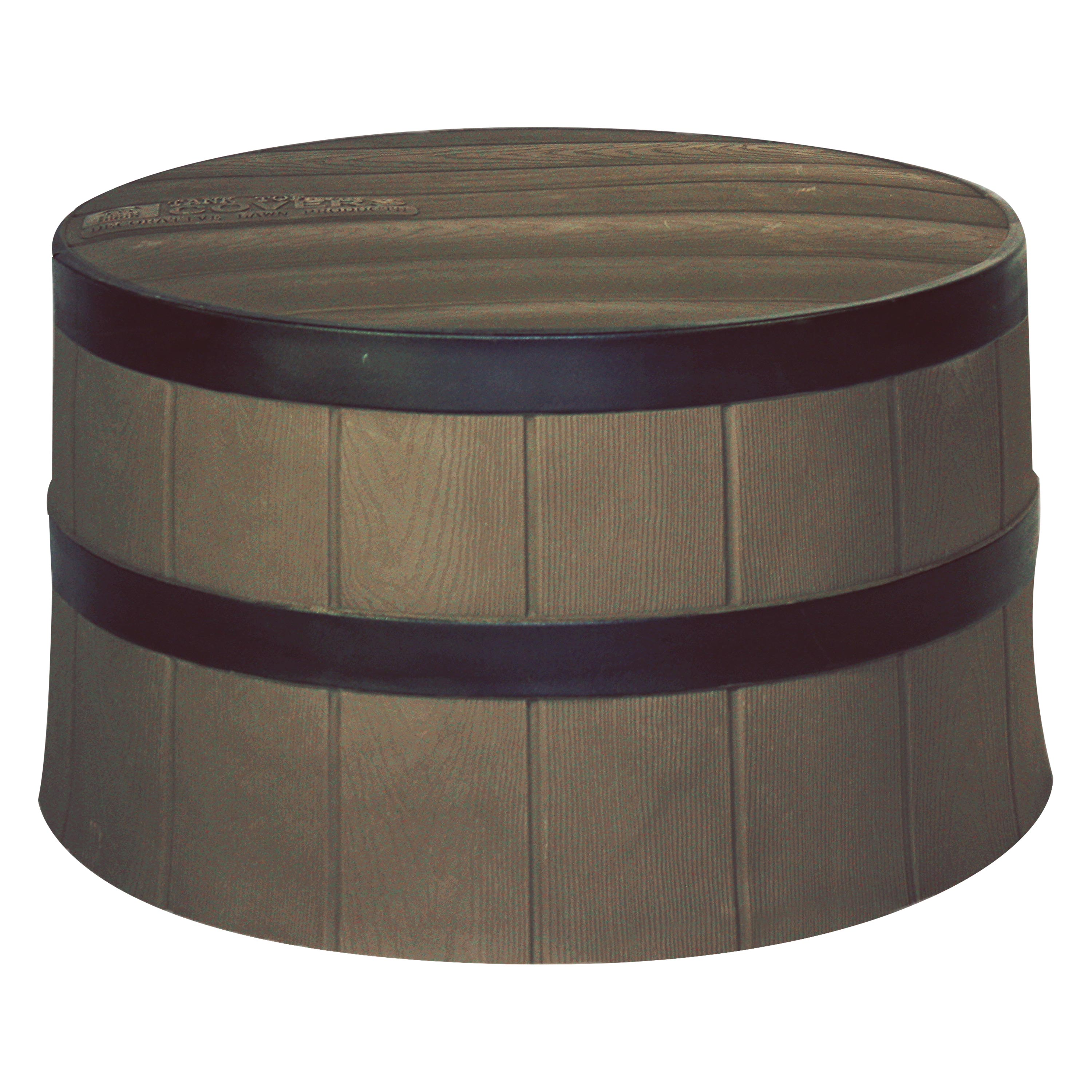 Whiskey Barrel Tank Top Cover - 31 Inch Flat Top Septic Lid Enclosure for Outdoor Decoration & Septic System Protection