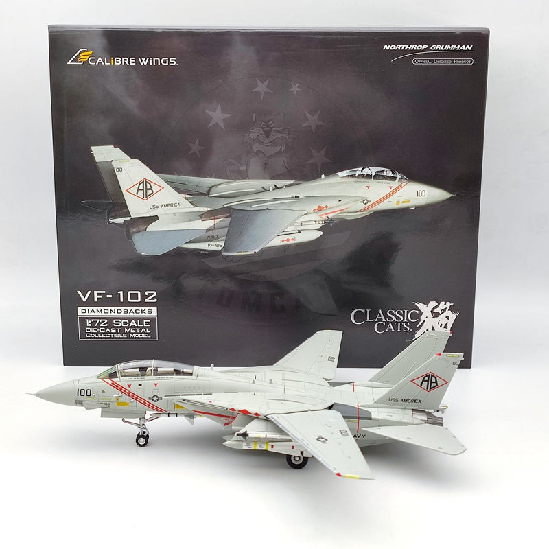 1/72 Scale CW F-14A Tomcat VF-102 Diamondbacks BUNO 159466 USS America Diecast Aircraft Model - Perfect Gift for Collectors & Aviation Enthusiasts | Display, Home Decor, Military Memorabilia