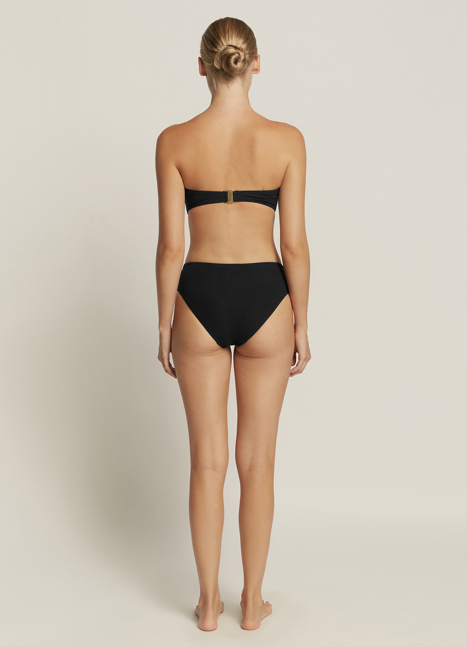 Jetset Black Bandeau Bikini Top for Women - Sexy Strapless Swimwear for Beach, Pool & Vacation