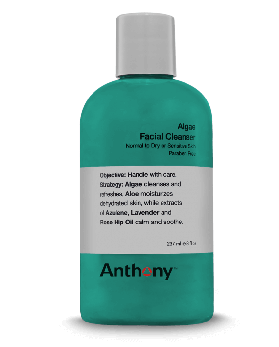 Anthony Algae Facial Cleanser for Men - Deep Cleansing & Exfoliating Face Wash - Removes Dirt, Oil & Impurities - Perfect for Daily Skincare Routine & Post-Workout Refresh