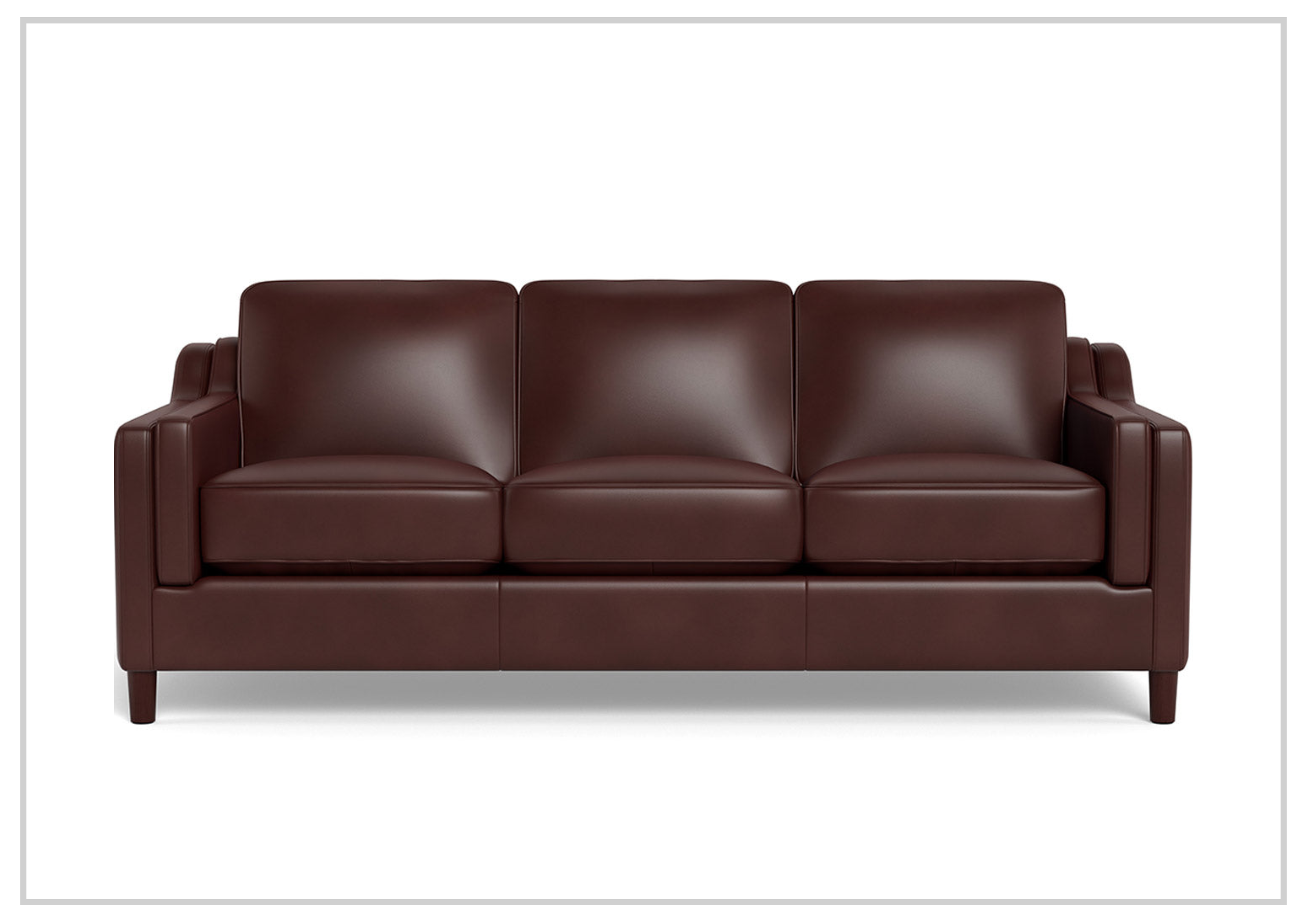 Hydeline Bella 3-Seater Leather Sofa with Track Arms - Modern Living Room Furniture for Home & Office Comfort | Perfect for Lounging, Entertaining & Small Spaces