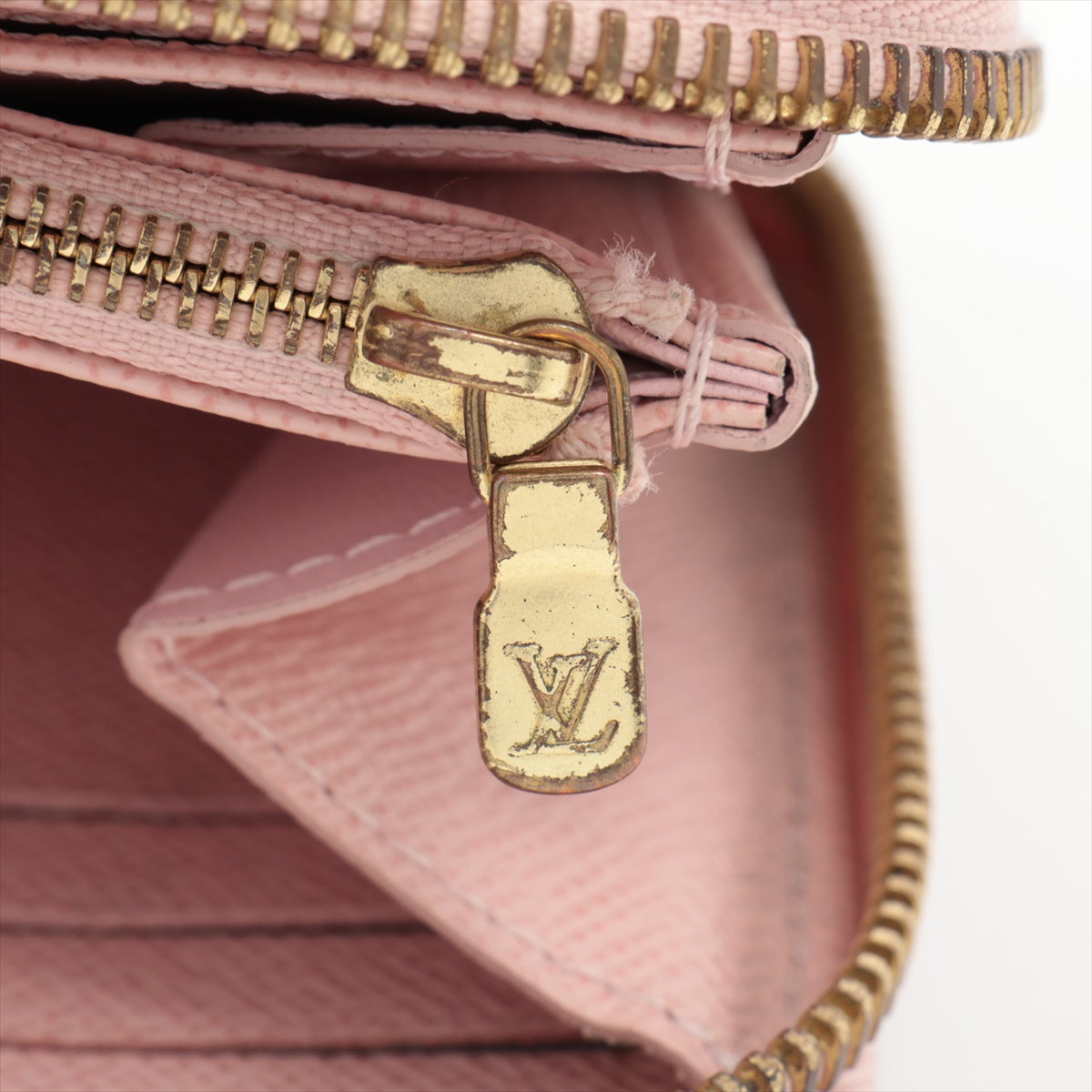 Louis Vuitton Damier Azur Zippy Wallet in Rose Ballerine - Luxury Women's Compact Zip Around Wallet for Everyday Use & Travel Essentials