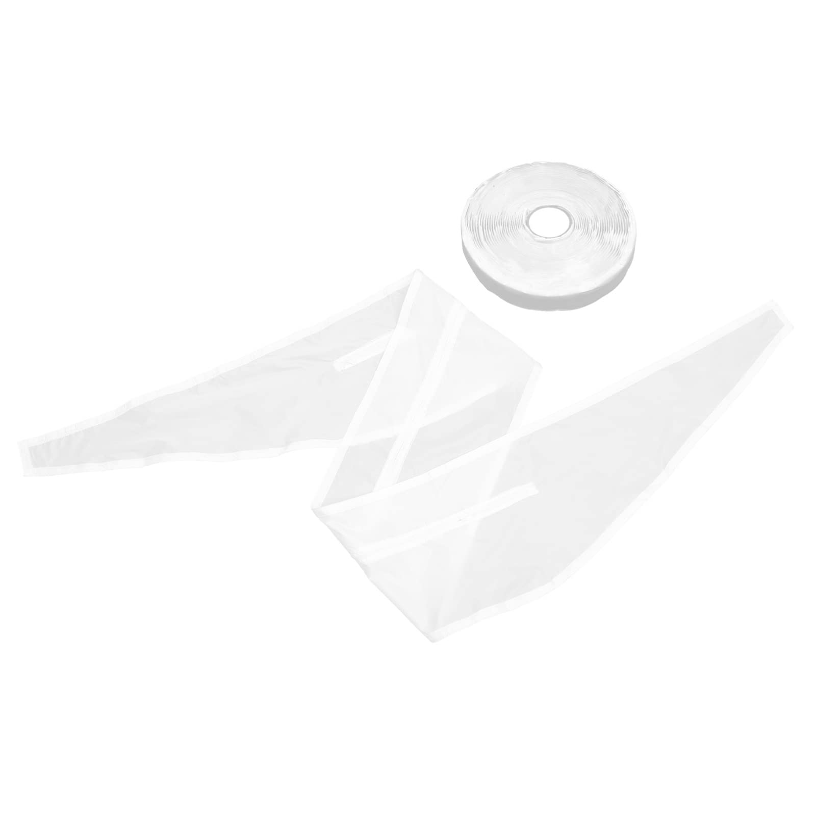 FAVOMOTO Portable AC Window Seal Kit - White Oxford Cloth Air Conditioner Gasket Tape for Side Panels & Outlet Gaps | Perfect for Window AC Units, Improves Cooling Efficiency & Energy Savings