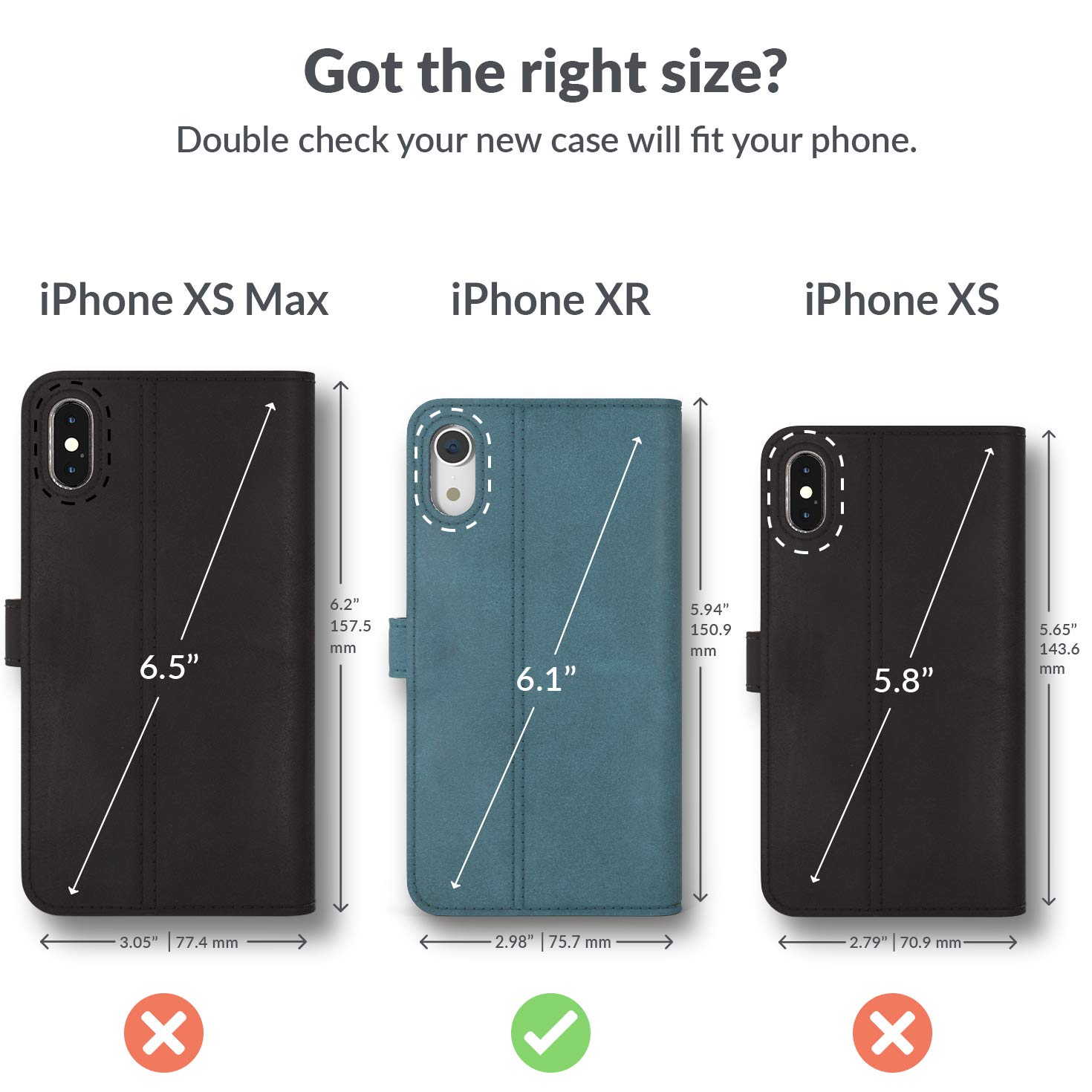 Vintage Leather iPhone XR Wallet Case - Genuine Leather Flip Folio Cover with Card Holder & Viewing Stand | 3 Card Slots | Perfect for Business, Travel & Everyday Use (Teal)