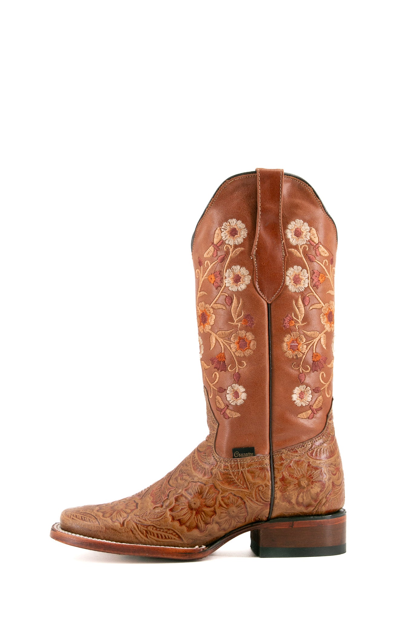 Ramitas Cincelado Square Toe Cowgirl Boots for Women - Western Style Leather Riding Boots with Embroidered Design | Perfect for Country Dancing, Rodeo, and Outdoor Adventures