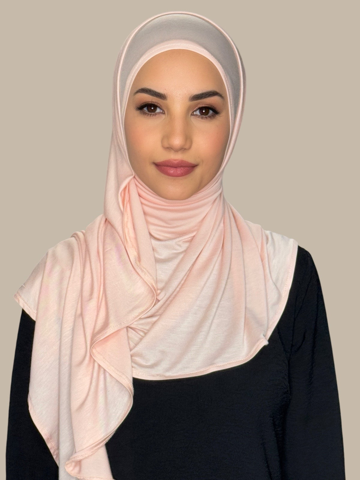 Premium Pre-Sewn Jersey Hijab with Pearl Embellishments - Comfortable & Stylish for Daily Wear, Work, and Special Occasions