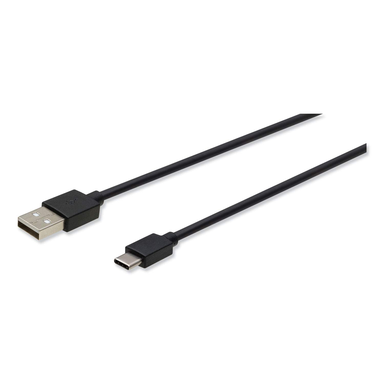 Innovera IVR30016 10ft USB to USB-C Cable Fast Charging & Data Sync - Black | Compatible with iPhone 15, Samsung Galaxy, MacBook & More | Perfect for Home, Office & Travel Charging