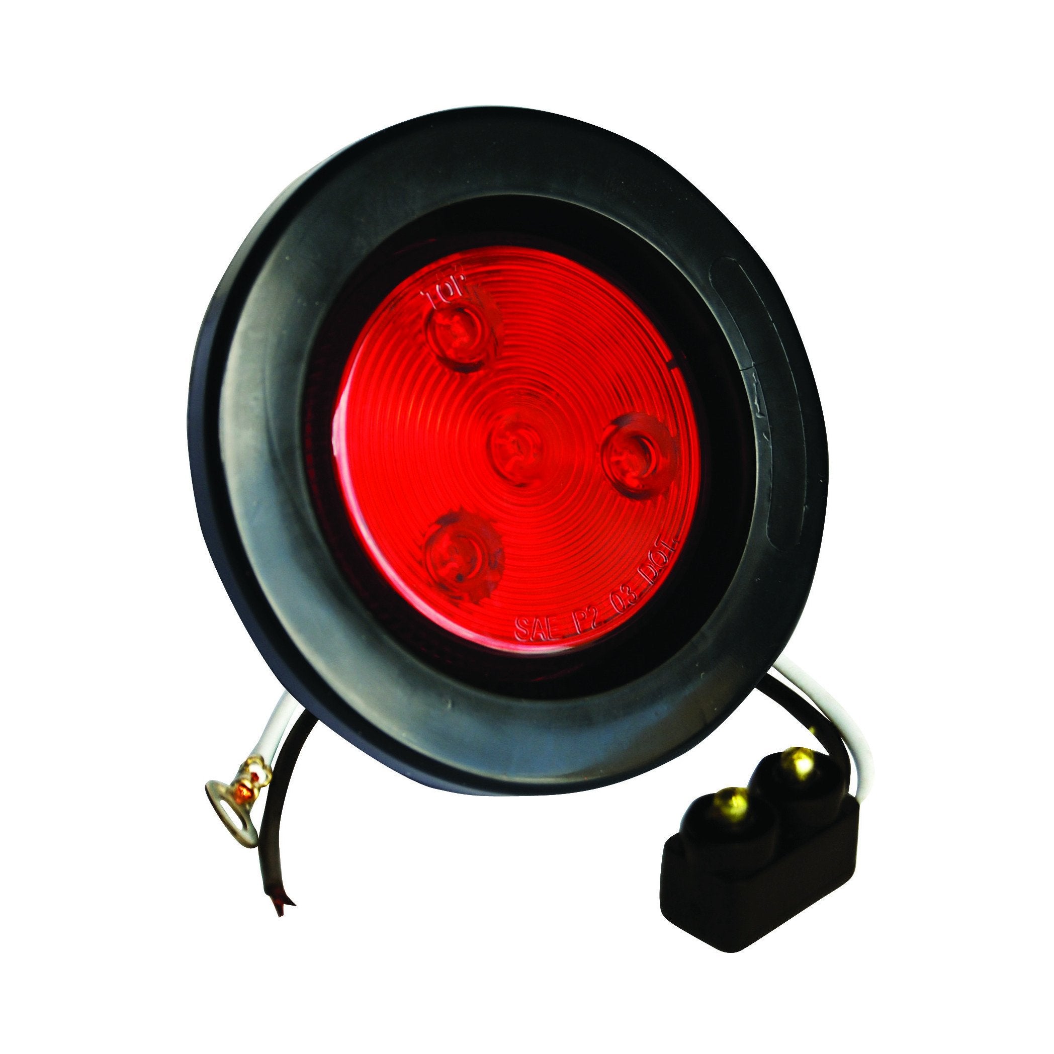 Fortpro 2.5 Inch Red Round Clearance Marker LED Light - 4 Pack with 4 Bright LEDs & Red Lens (F235159) | Perfect for Truck, Trailer, and Vehicle Safety Marking