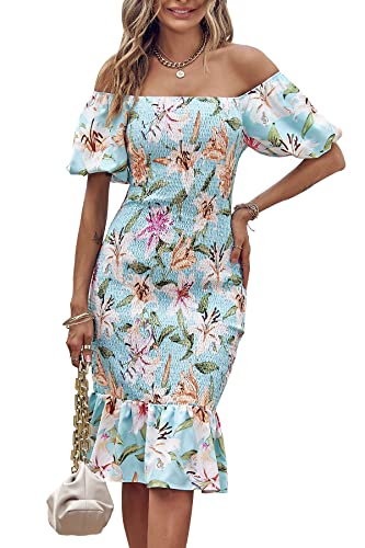 Floral Light Green White
