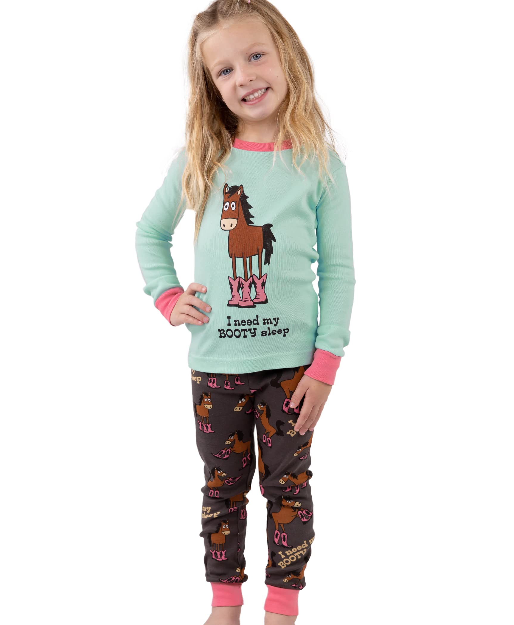 Lazy One Warm Long-Sleeve Pajama Sets for Girls & Boys - Funny Kids' Pajamas | Cozy & Comfortable Sleepwear for Winter Nights & Family Movie Time