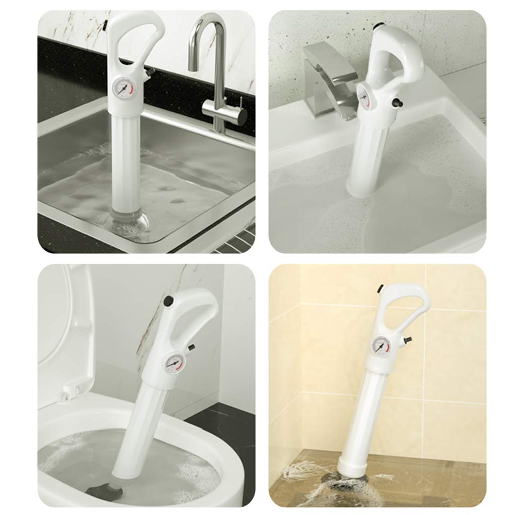 Inflatable Toilet Plunger - Powerful Drain Cleaning Tool for Kitchen Sink & Bathroom Clogs - Heavy Duty Sewer Dredge Tool - Perfect for Home, RV, and Commercial Use