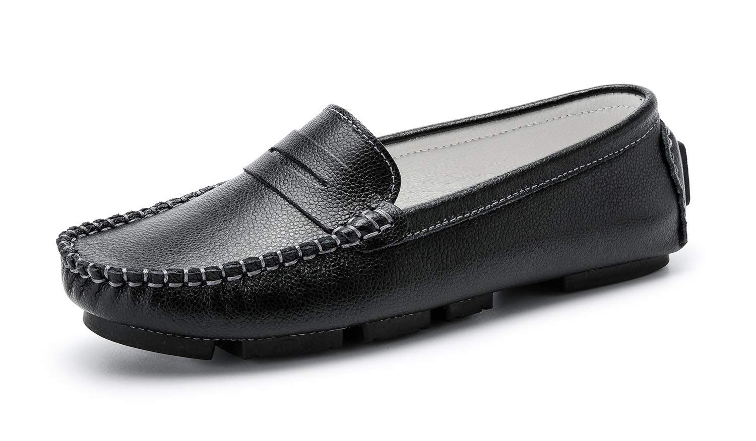 Women's Leather Penny Loafers - Slip On Casual Flats for Driving & Everyday Wear - Classic Comfortable Shoes for Work, Office and Travel