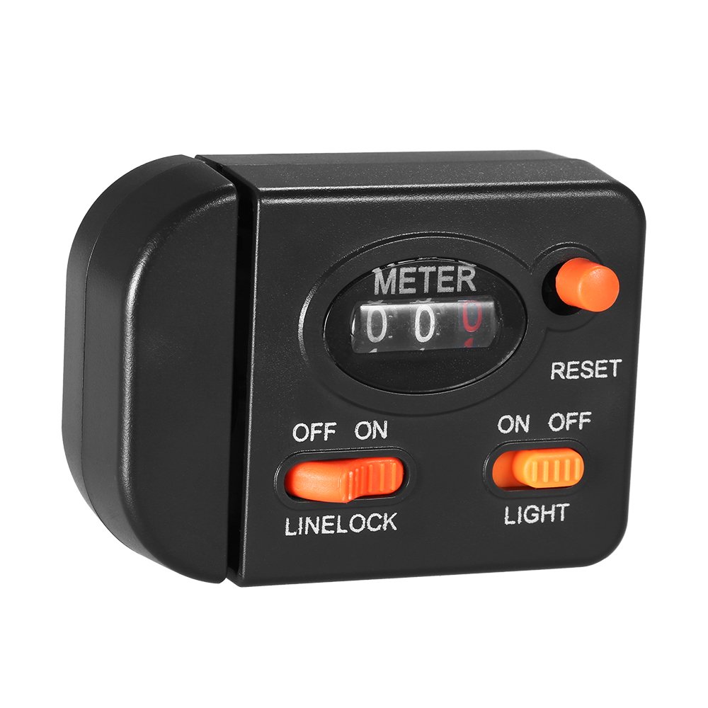 Lixada 99.9M Digital Fishing Line Counter with Clip-on Depth Finder - Professional Waterproof Line Monitor for Freshwater & Saltwater Fishing - Perfect for Boat, Kayak and Shore Angling