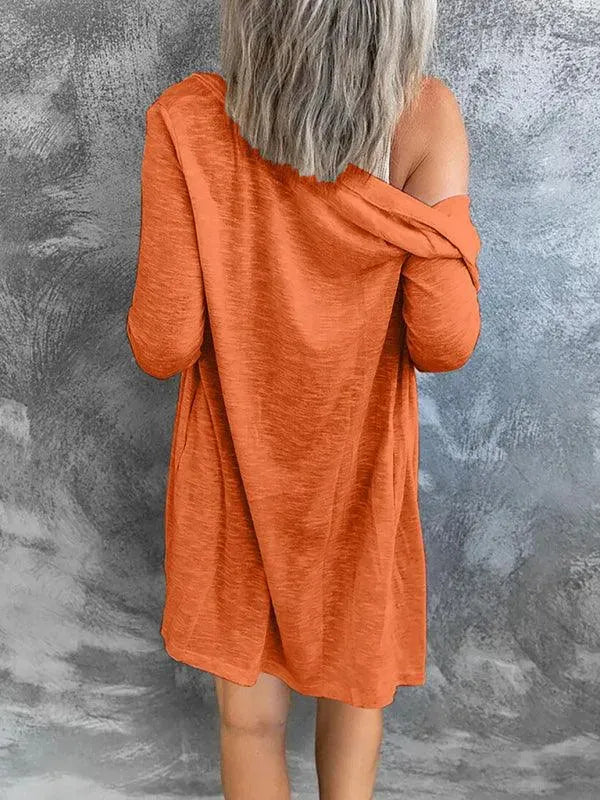 Women's Long Button Cardigan Sweater - Cozy Knit Open Front Wrap for Fall & Winter - Perfect for Office, Casual Outfits and Layering