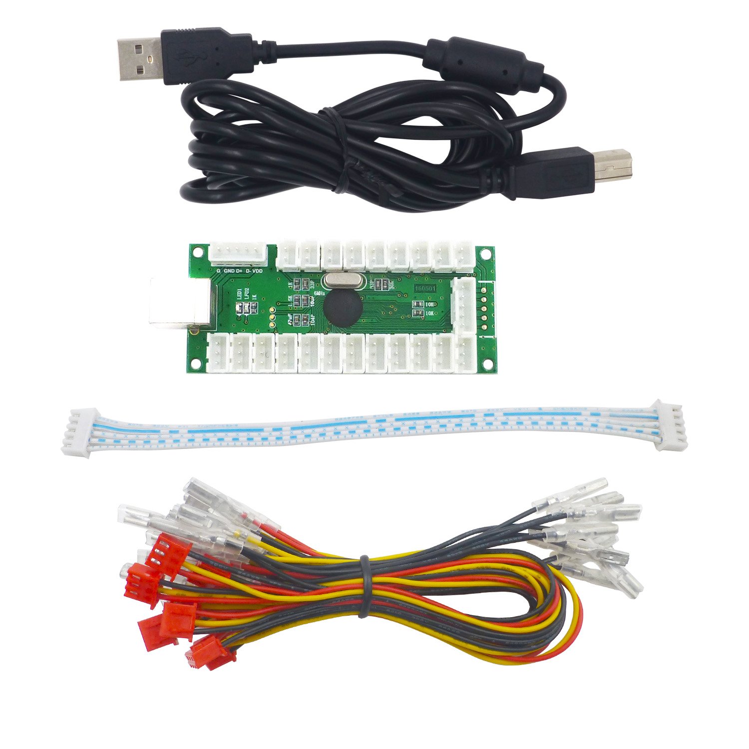 SJJX Zero Delay USB Encoder Arcade Joystick Kit - DIY Game Controller for PC, Raspberry Pi, Retropie & MAME | Perfect for Home Arcade, Gaming Consoles & DIY Projects