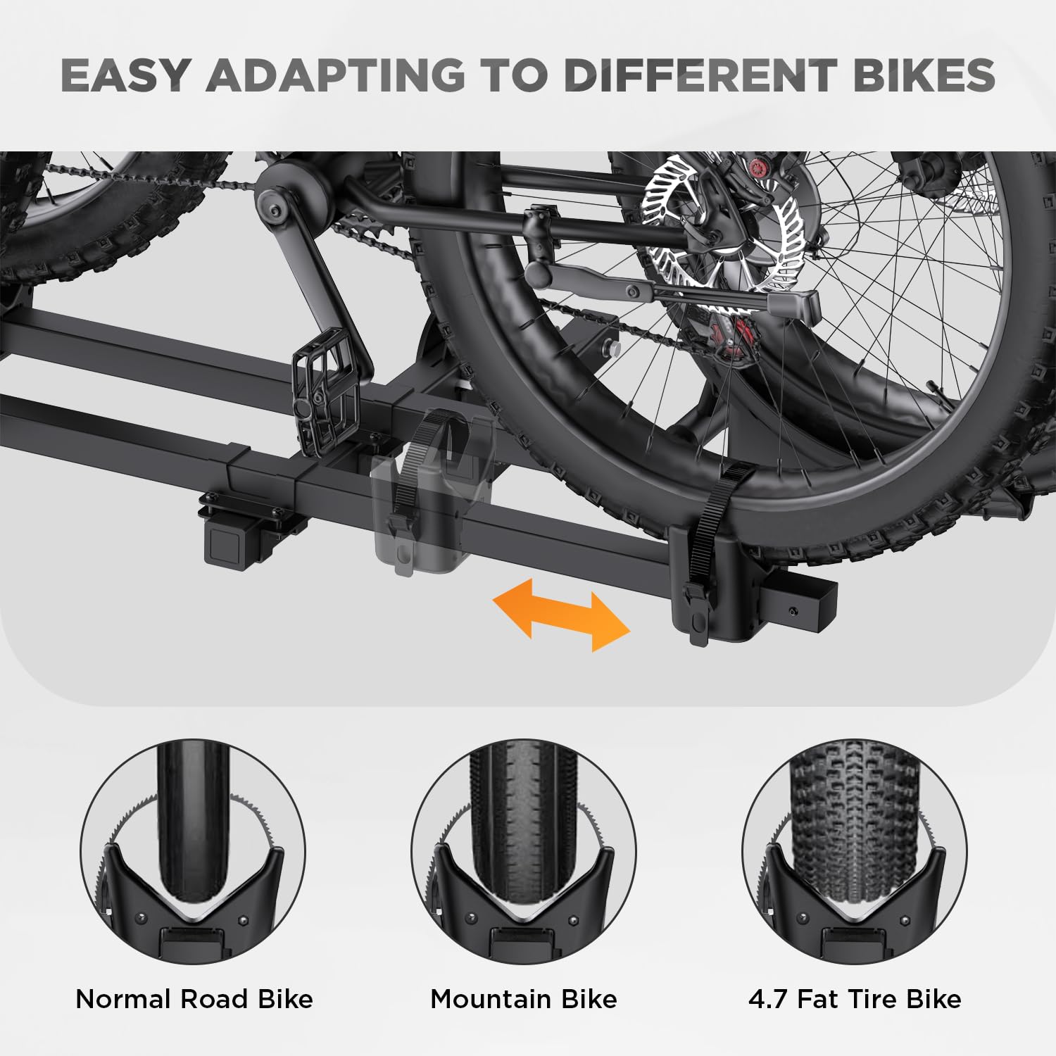 Heavy Duty 2-Bike Hitch Rack for E-Bikes & Fat Tire Bikes - 200 lbs Capacity, Wobble-Free Smart Tilting Platform - Fits 2 Inch Receiver - Perfect for Road Trips, Camping & Outdoor Adventures