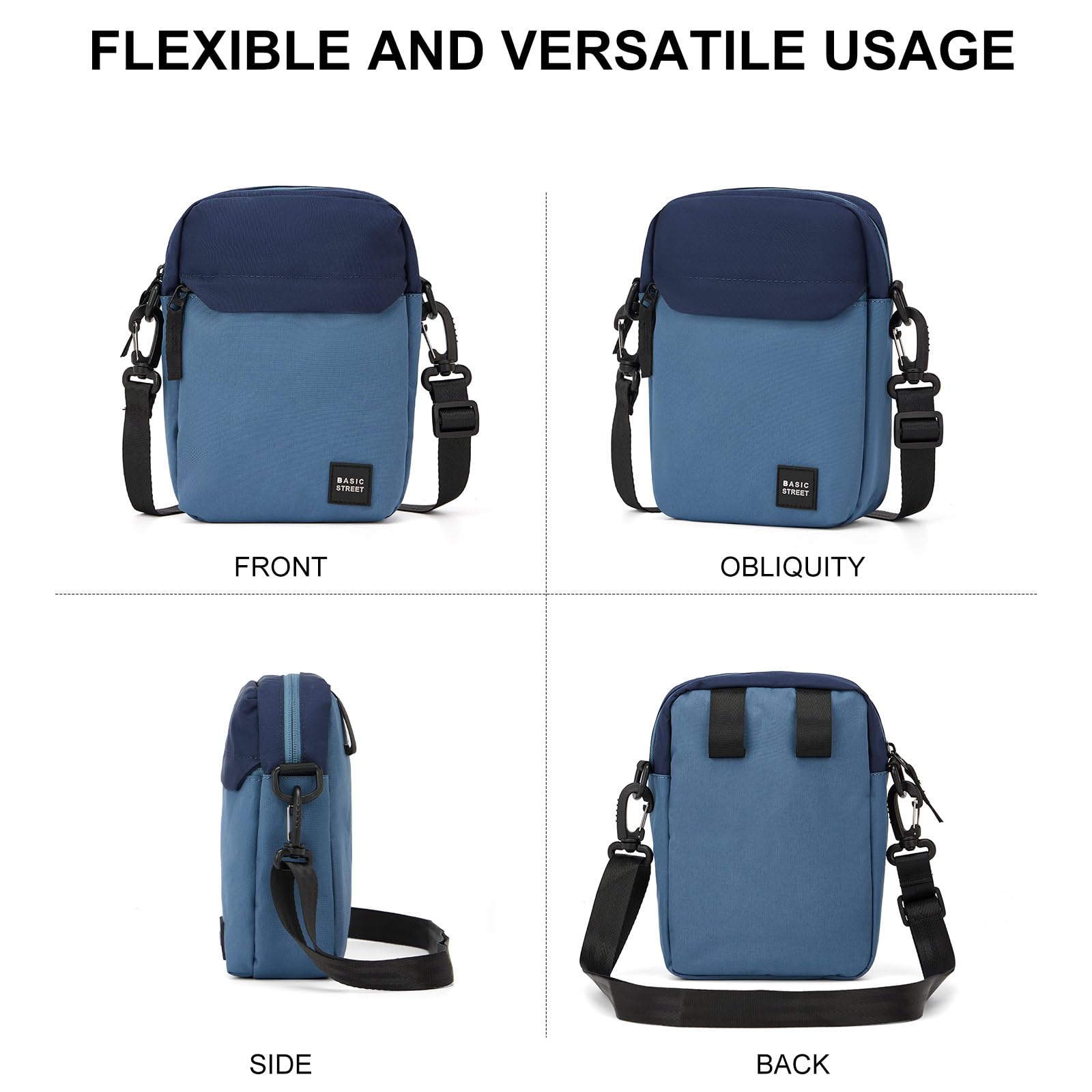 SEAFEW Mini Crossbody Bag for Men & Women - Small Messenger Shoulder Satchel Purse - Perfect for Travel, Work & Everyday Use