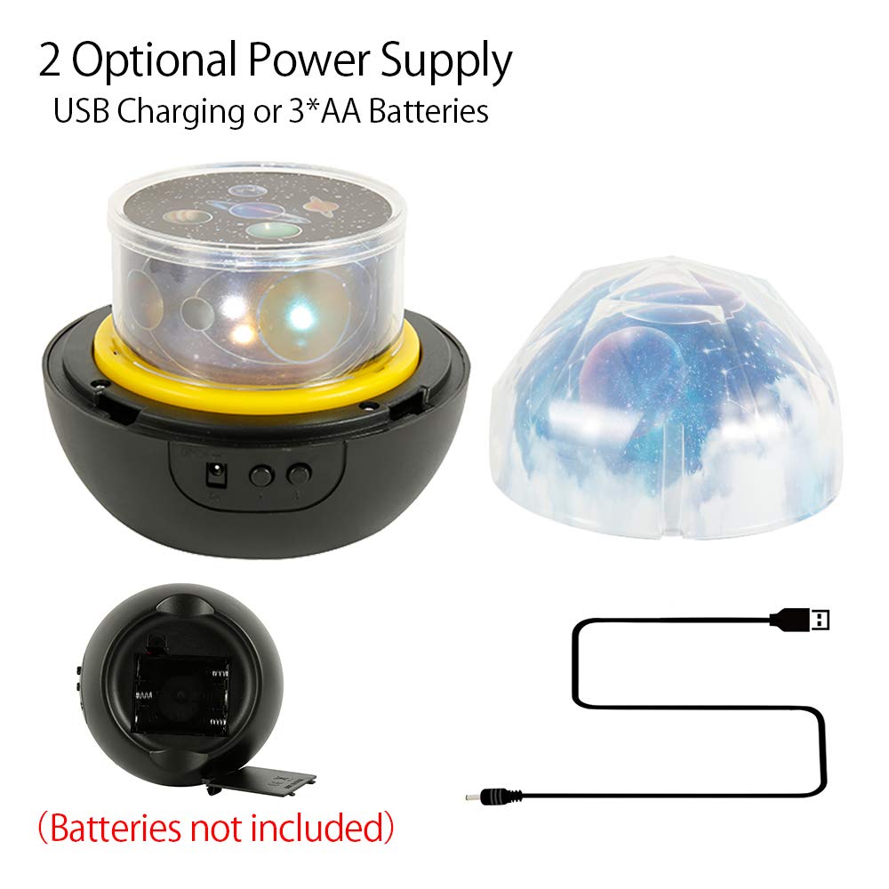 Starry Sky Projector Night Light - LED Galaxy Moon Planet Projector Lamp for Nursery, Bedroom & Kids Room | Perfect for Relaxation, Sleep Aid & Birthday Gifts | Creates Magical Cosmos Atmosphere