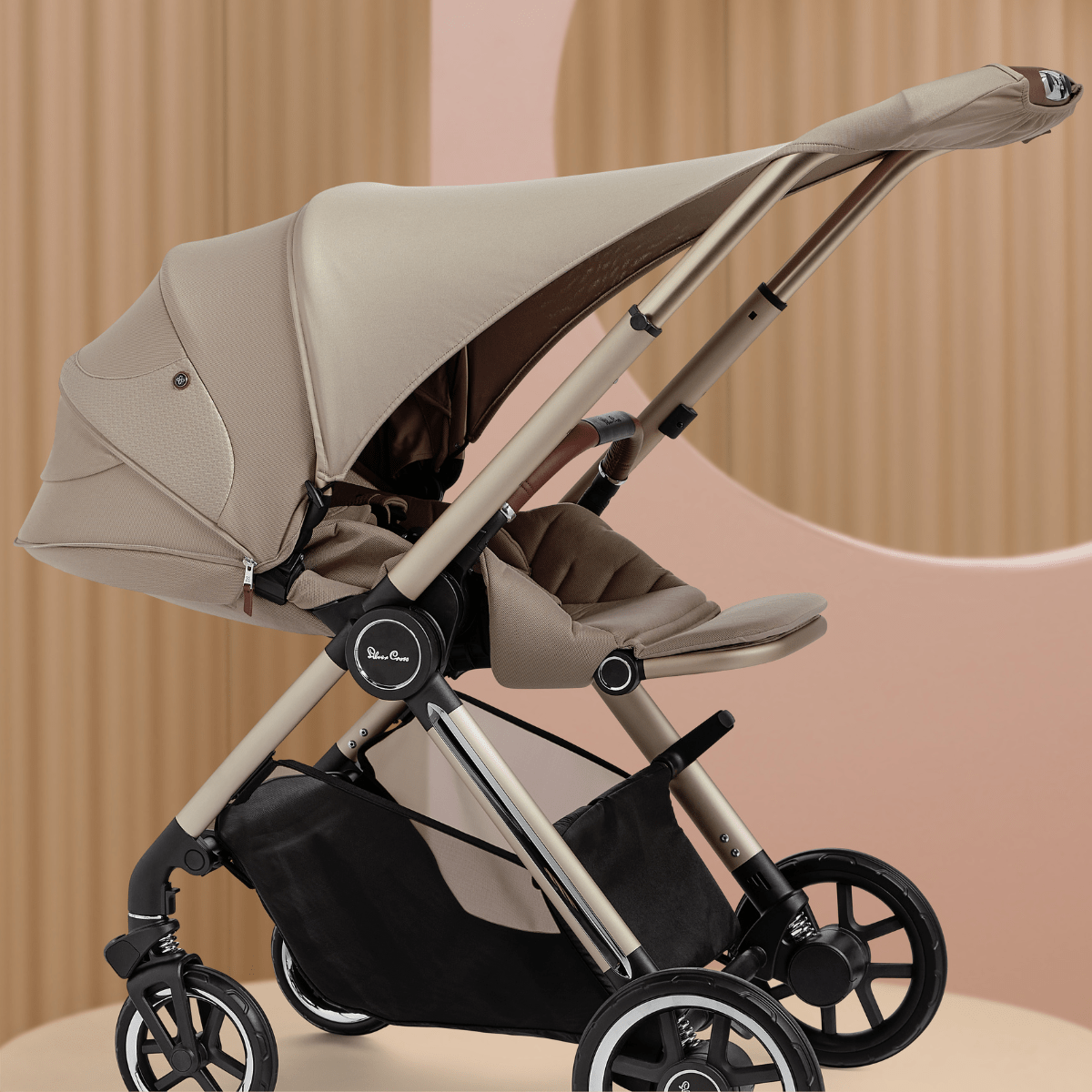 Silver Cross Reef Stroller with Folding Bassinet - Lightweight Compact Travel Baby Stroller for Newborns & Toddlers - Perfect for Shopping, Travel & Daily Walks