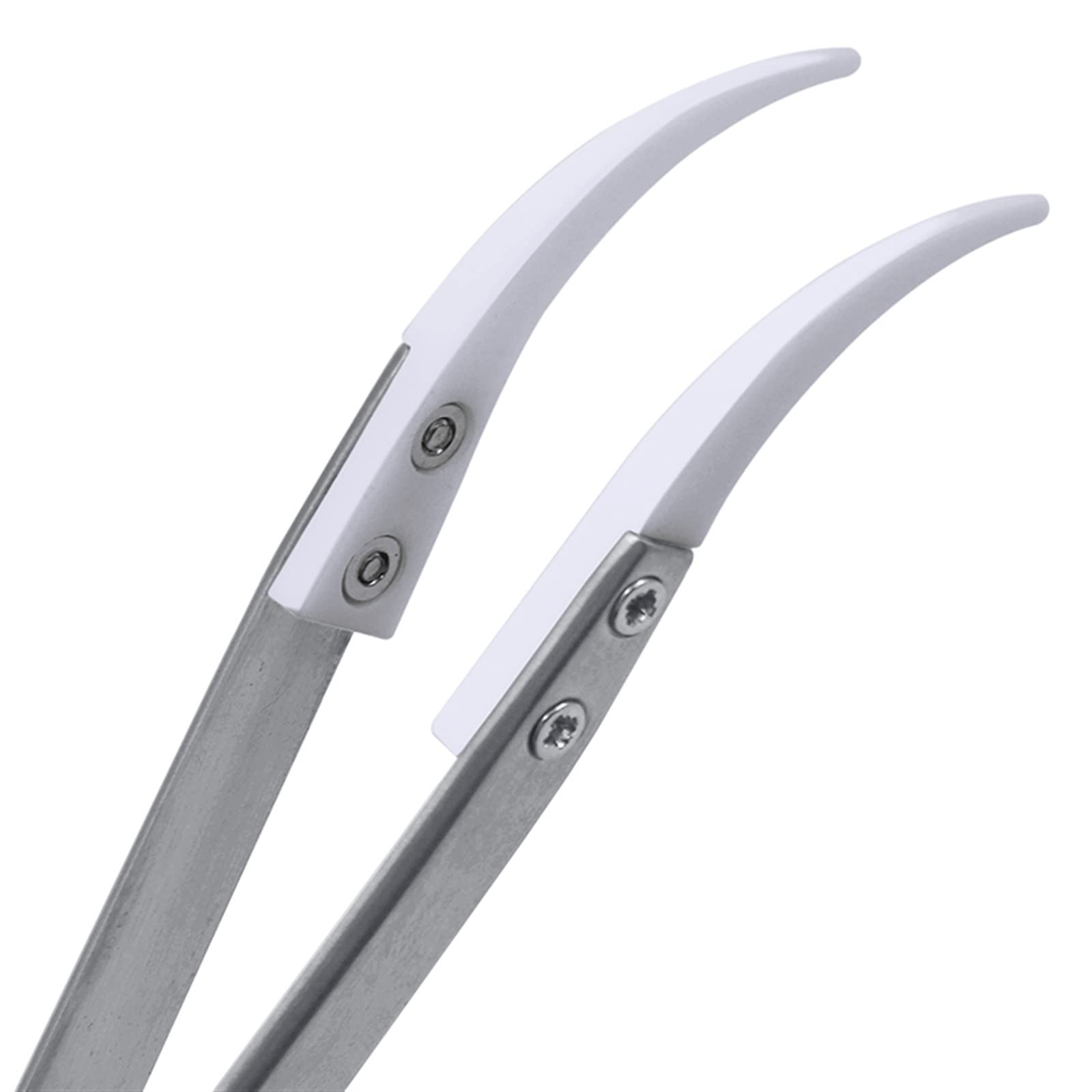 Professional Ceramic Hair Removal Tweezers - Heat Resistant & Non-Conductive Stainless Steel Body - Multi-Function Beauty Tool Kit for Eyebrow Shaping, Splinter Removal & Crafting (Silver01/Silver02) - Perfect for Home Salon, Travel & DIY Projects