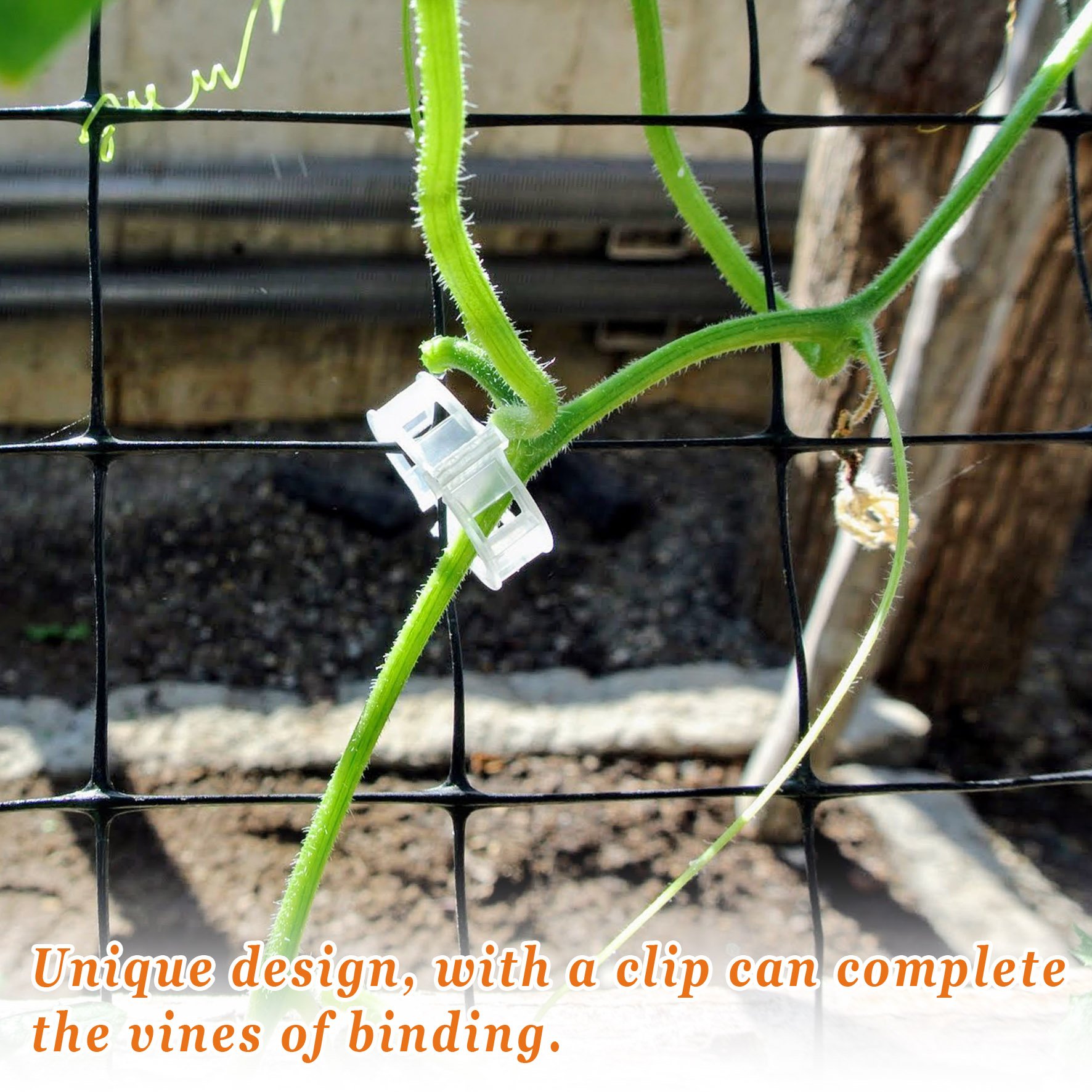 Strong 25mm Tomato Clips for Garden Trellis Support - 100 Pack for Vegetables & Vines