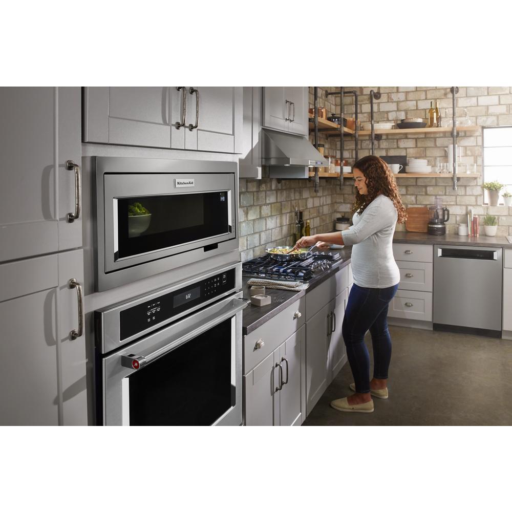 Amana W11451314 Built-In Low Profile Microwave Slim Trim Kit with Pocket Handle - Stainless Steel - Perfect for Modern Kitchen Remodeling & Space-Saving Appliance Installation