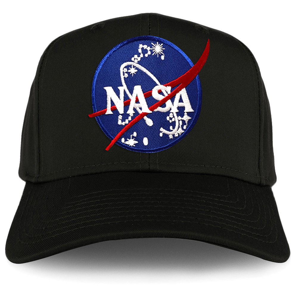 XXL Oversize NASA Logo Iron On Patch for Baseball Caps - Embroidered Space-Themed Applique for DIY Hats, Jackets & Backpacks
