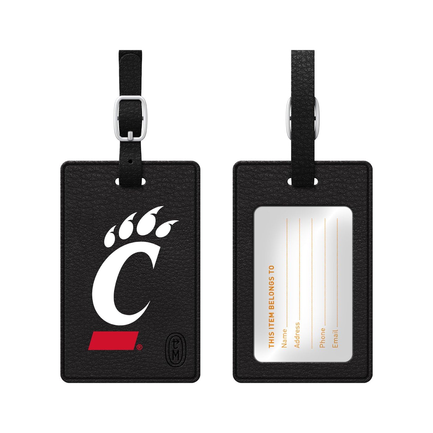 OTM Essentials Daemen University Faux Leather Luggage Tag - Durable Travel ID Tag with Adjustable Strap & Card Holder - Perfect for Suitcases, Backpacks & Travel Bags - College Alumni Gift Idea