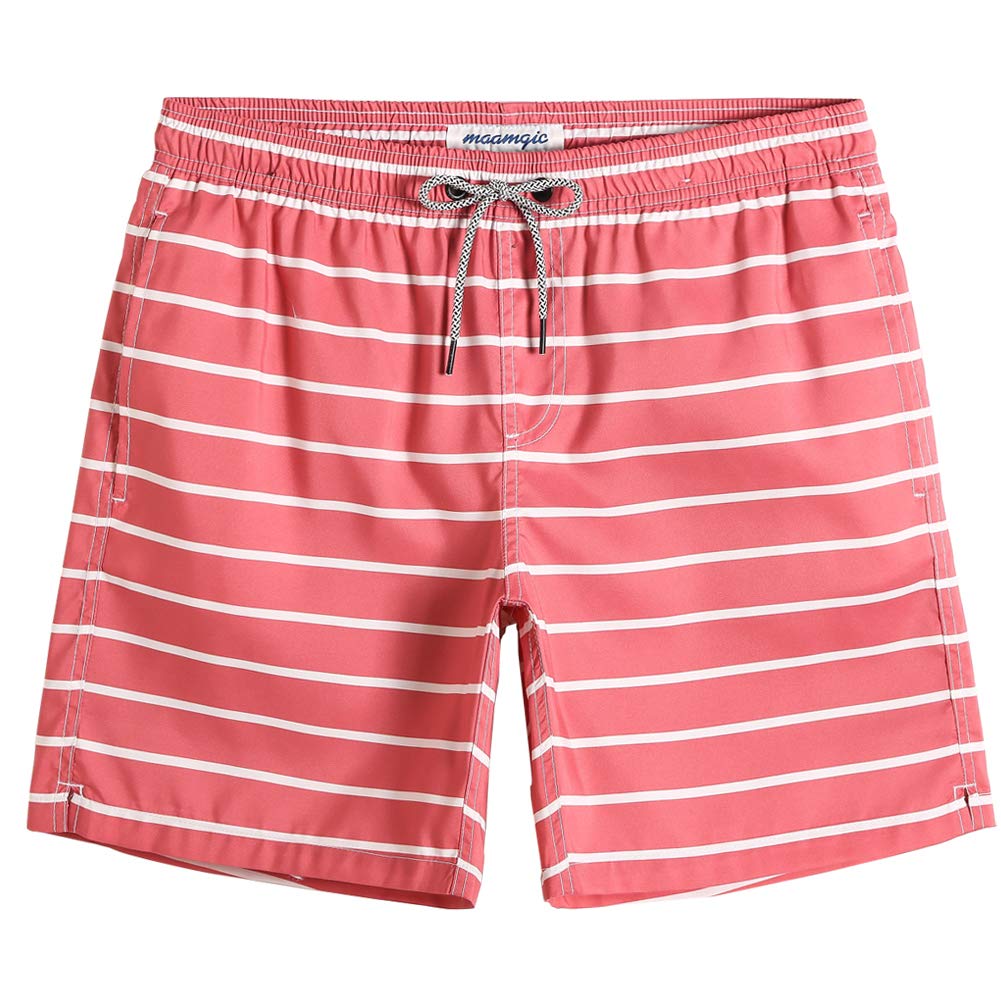 Maamgic Men's 7 Inch Swim Trunks - Quick Dry Bathing Suits with Mesh Lining - Perfect for Beach, Pool & Water Sports Activities