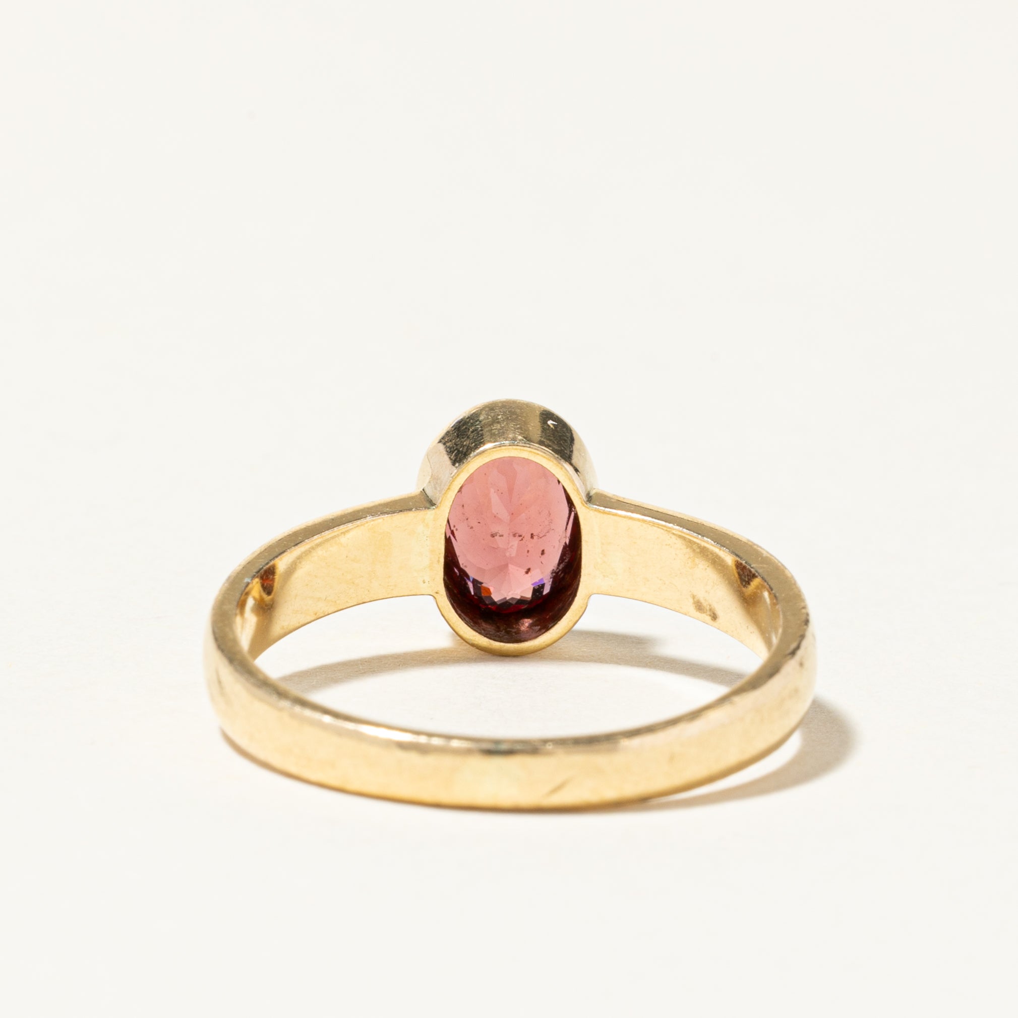 Exquisite Bezel Set Oval Cut Garnet Ring | 0.75ct Genuine Garnet | Size 7.5 | Perfect for Engagement, Anniversary & Everyday Elegance