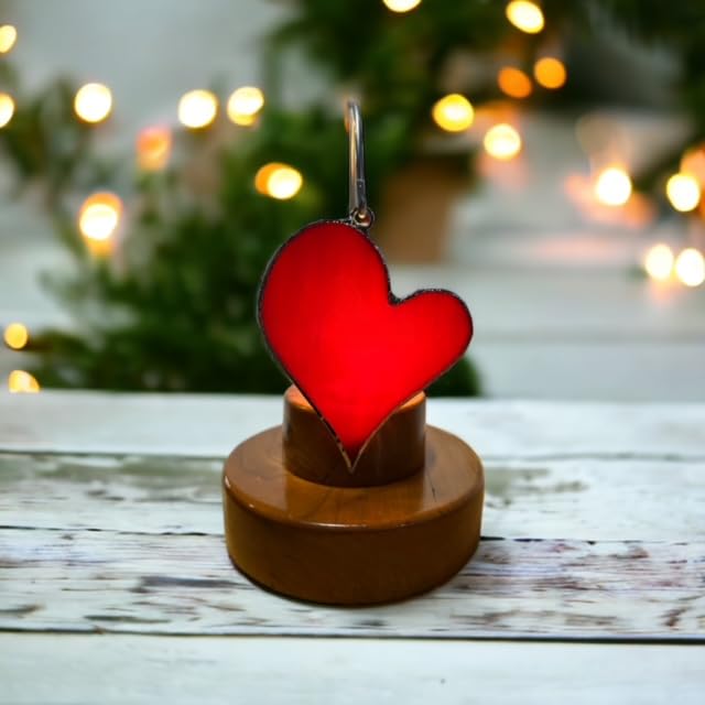 Valentine's Day Glass Cover with Red Heart Design - Perfect for iPhone, Samsung & More - Romantic Gift for Couples & Loved Ones