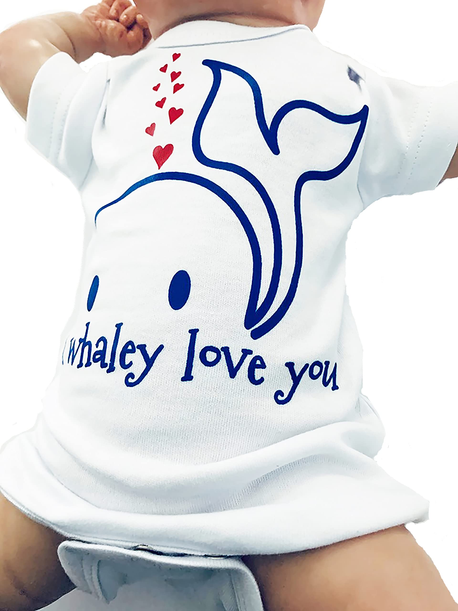 Whale Baby Bodysuit - Unisex Beach Outfit for Summer (12-18M)